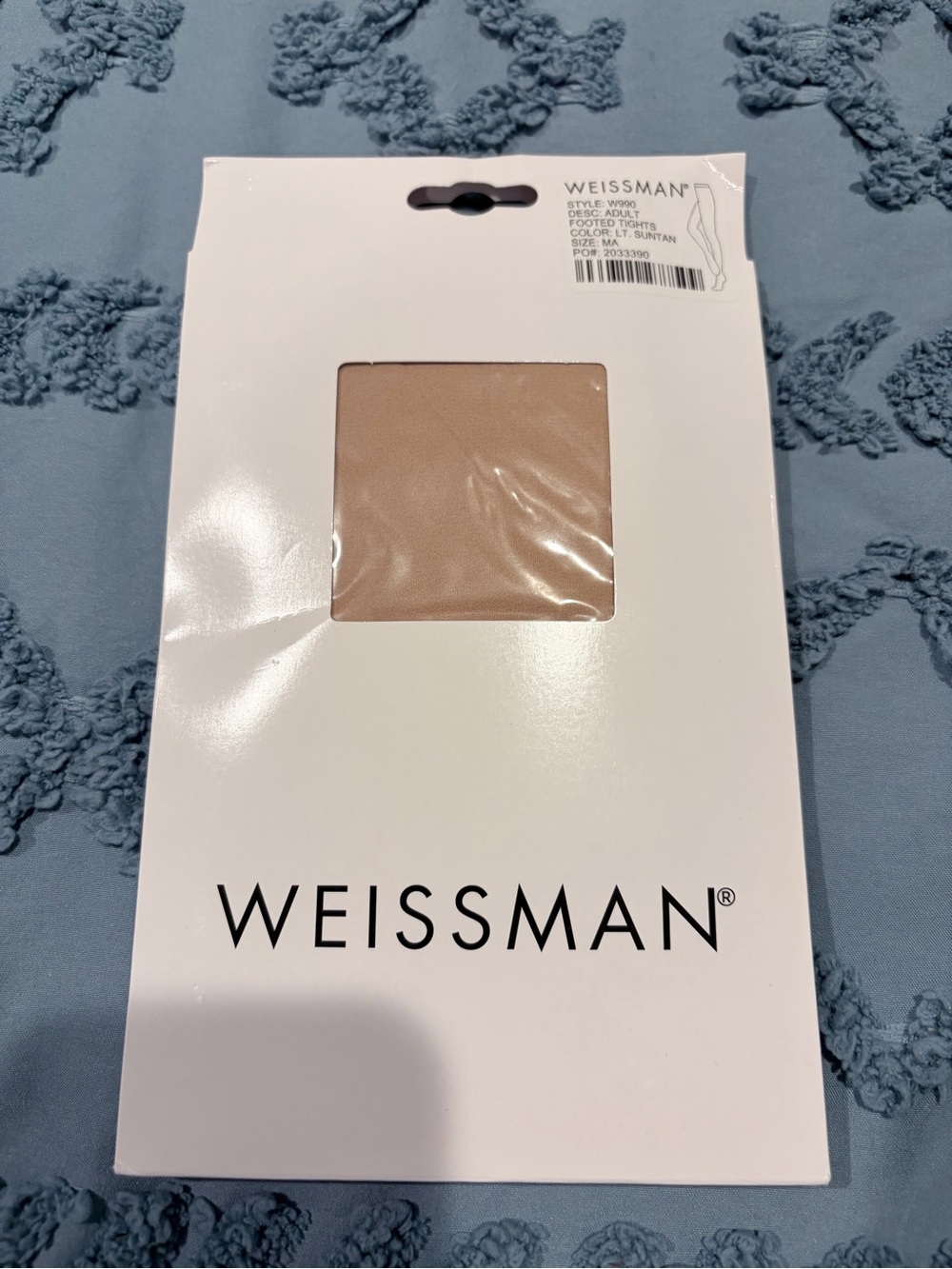 Weissman Nude/Tan Dance Footed Tights